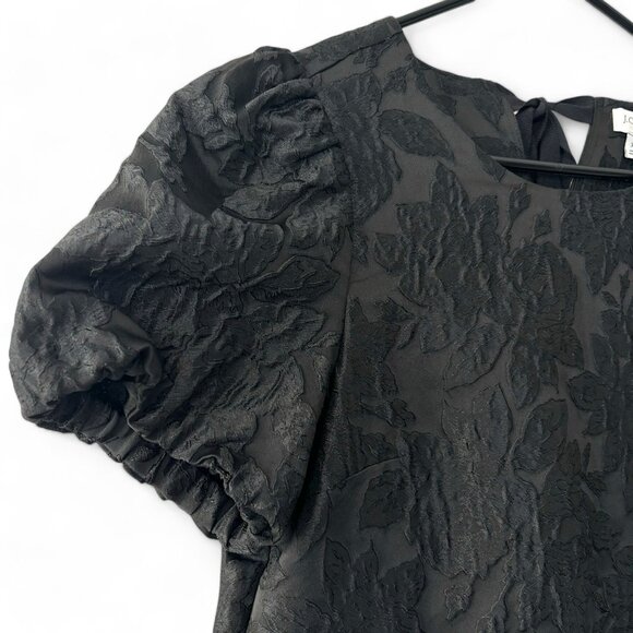 J.Crew Floral Jacquard Puff-Sleeve Top - Picture 3 of 7